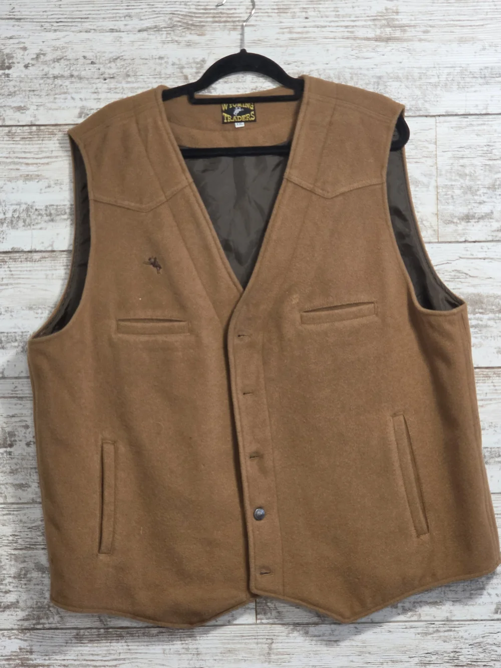 Wyoming Traders Caramel Wool-Blend Men's Vest